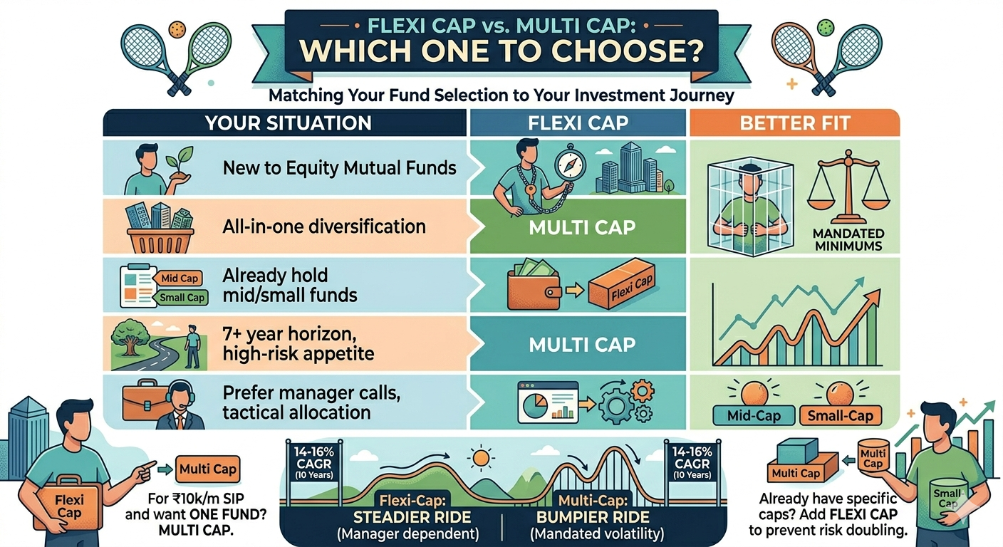choosing a flexi-cap vs a multi-cap fund