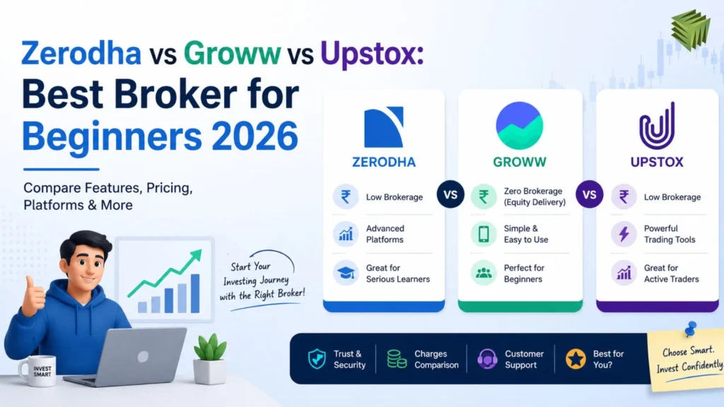 Zerodha vs Groww vs Upstox