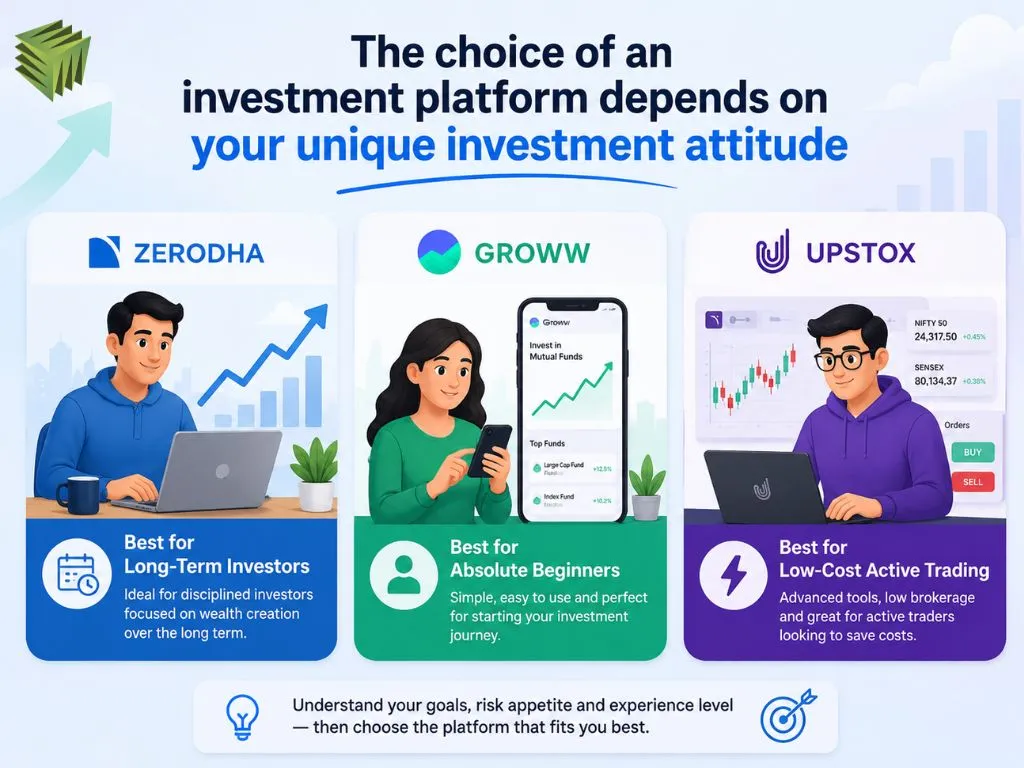 broking vs zerodha vs upstox vs groww